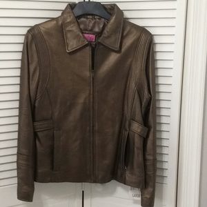 Leather midwaist jacket